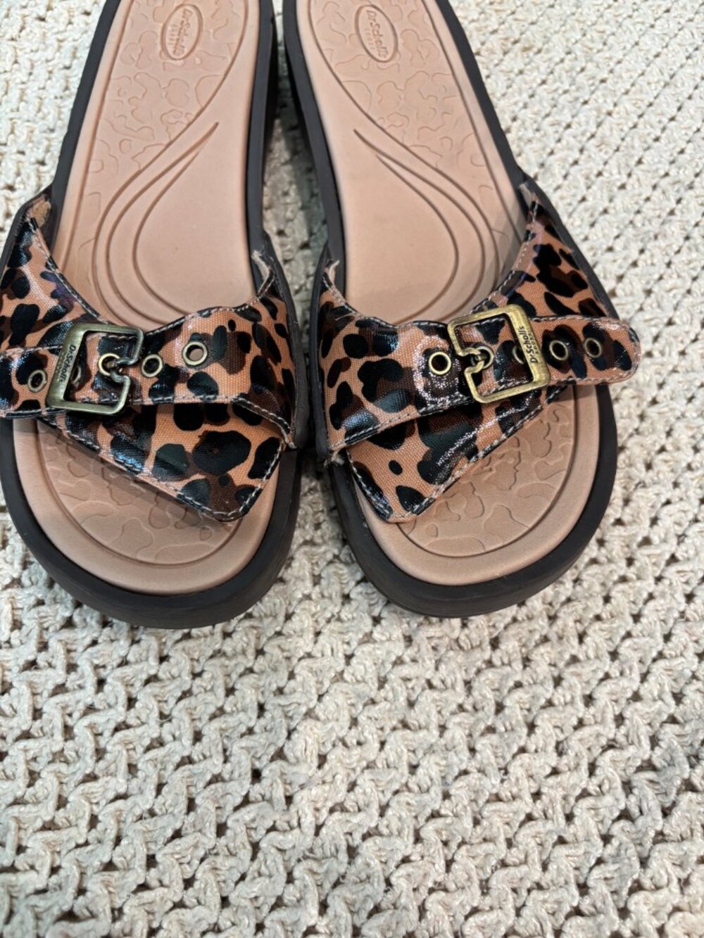 DR. SCHOLL's ~Size 9~ Rock On Leopard Print Sporty Slide Sandals Shoes New! - Picture 6 of 7